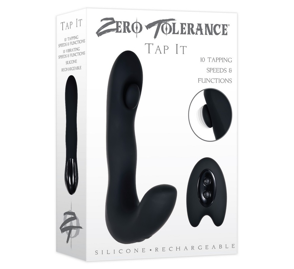 Вибромассажер простаты с постукиванием и пультом ДУ Zero Tolerance Tap It