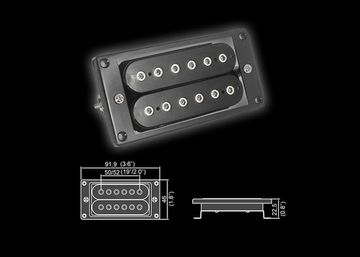 BH-27Neck-BK Звукосниматель магнитный, хамбакер, нековый, черный, Belcat