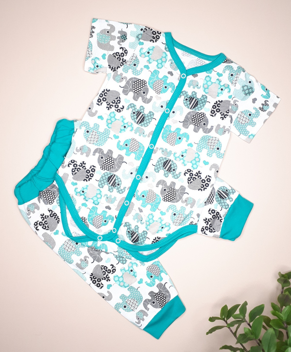 Комплект Слоники (зелёный)