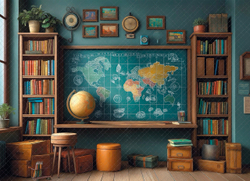 Кабинет №5 старшие классы - фон неопреновый