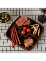 Деревянная менажница квадратная 5 отсеков из кедра