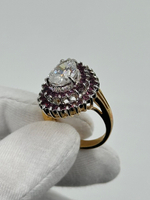 Кольцо с кристаллами