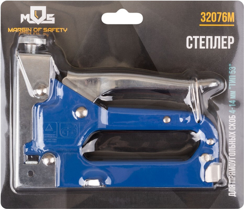 32076м Степлер для узких скоб "тип 53", металлический корпус 4-14мм