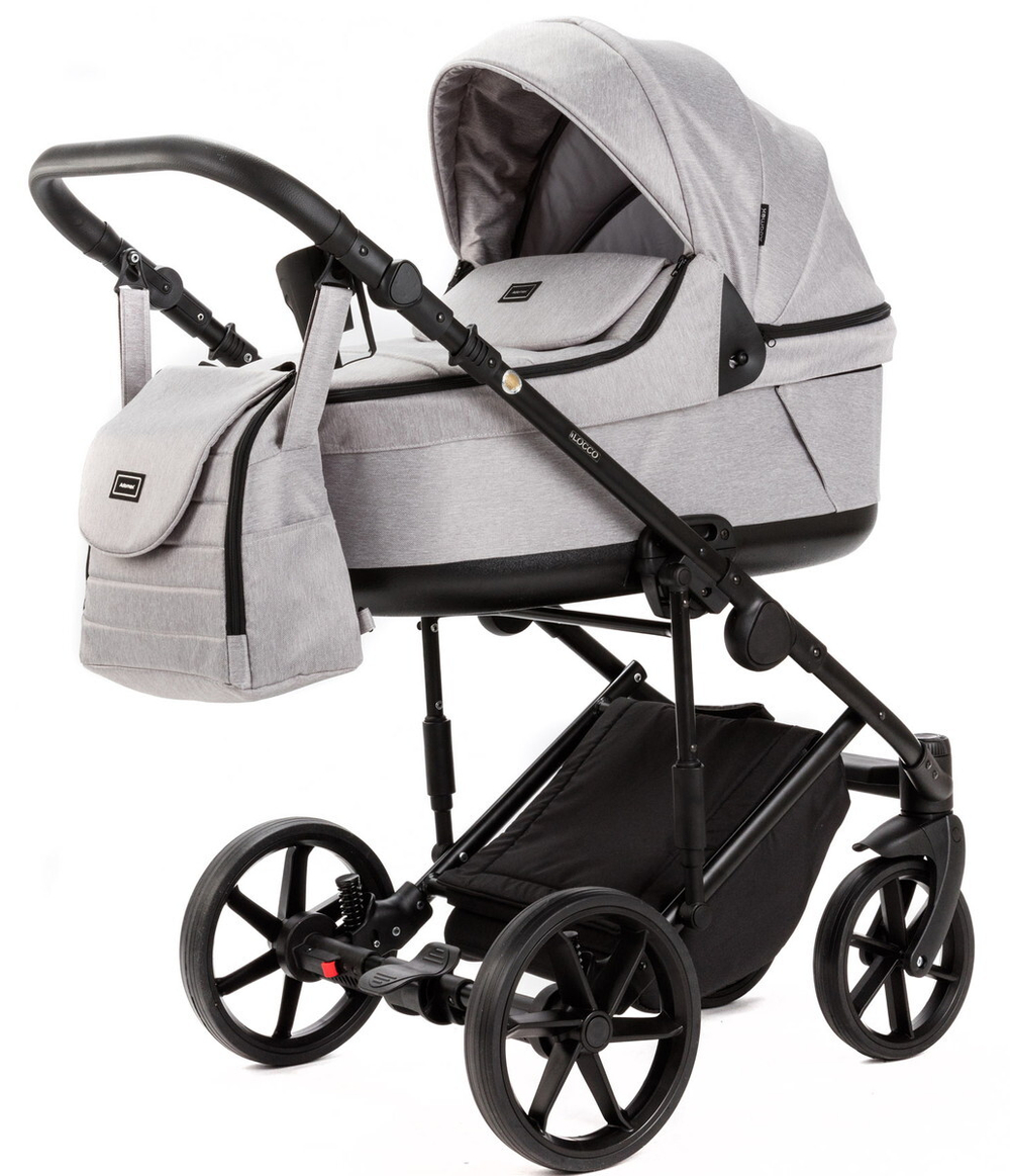 Детская коляска Adamex Locco Light 3 в 1 LL-TK01 TIP (СВЕТЛО-СЕРЫЙ)