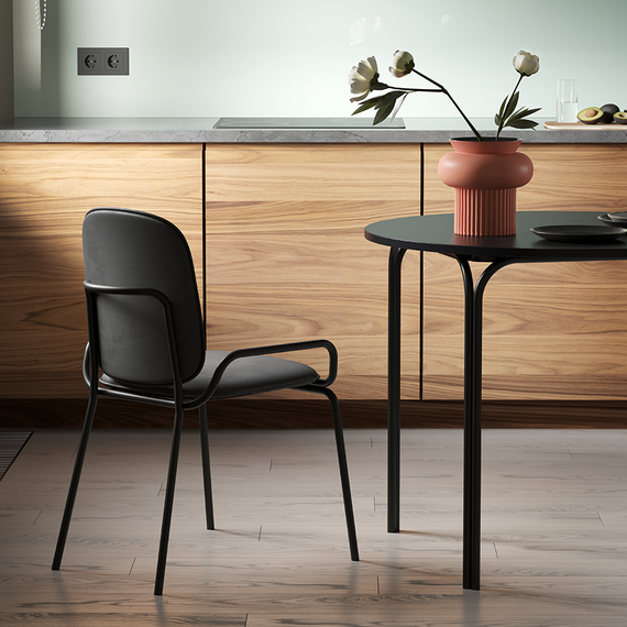 Стул Ror, Double Frame, черный велюр