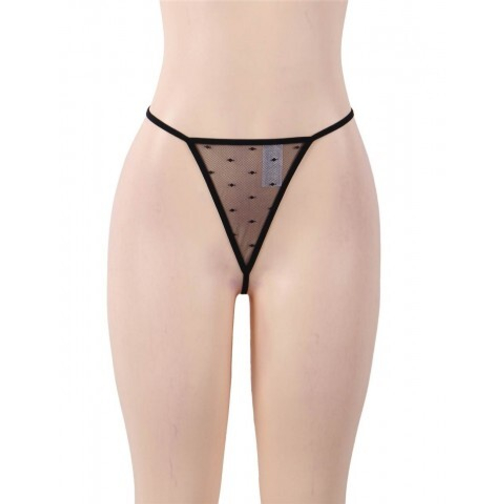 Сексуальное черное белье с подвязками и стрингами (размер 3XL-4XL)