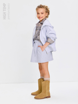 Мини юбка из футера с карманами