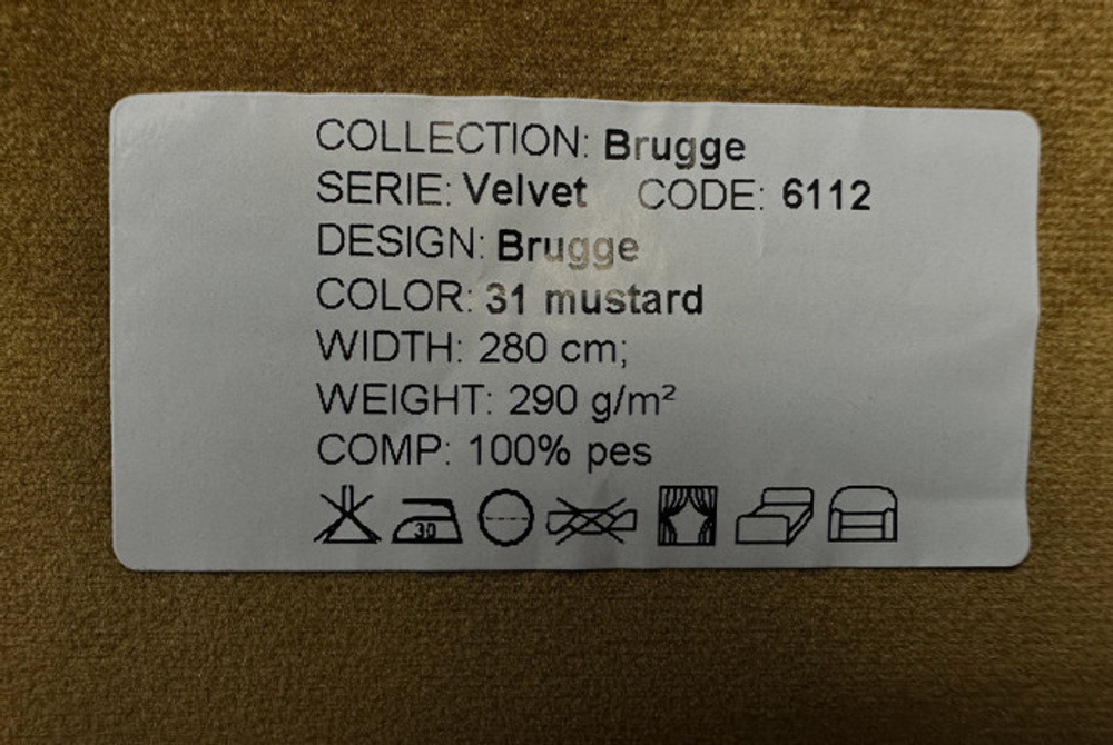 Бархат Brugge mustard (Брюгге мастард) 31