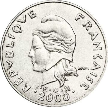 20 франков 2000 Новая Каледония
