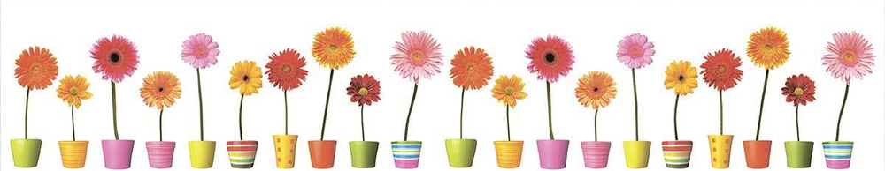 Кухонный фартук Герберы 3000х600 мм