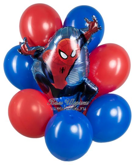 Букет шаров "Человек Паук в прыжке"