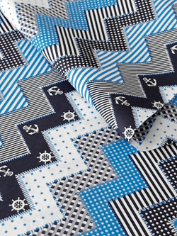 Ткань бязь плательная, рис. "Морской", ширина 150 см, арт. 106