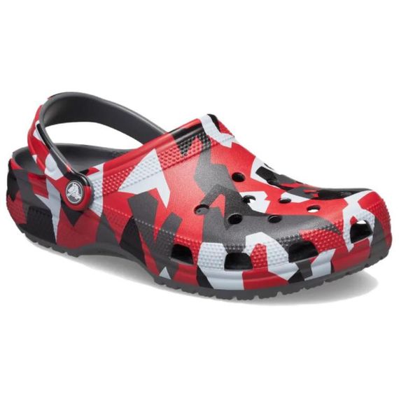 Crocs Classic Geo Camo 'Red Black'