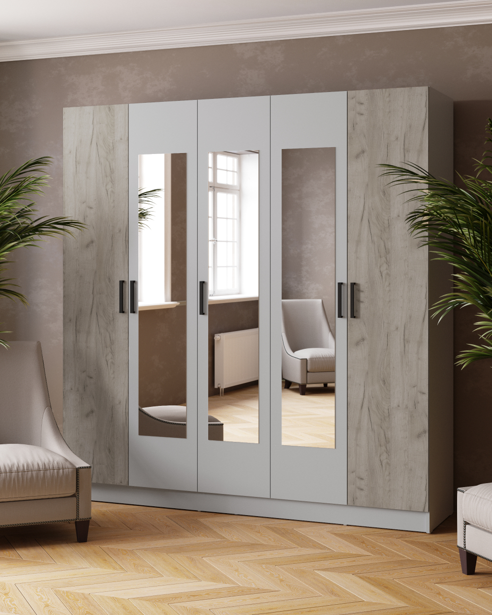 Шкаф Ларс 2,0 с зеркалом (МБ3)