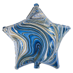 Воздушный шар Звезда - Агат (Голубая)