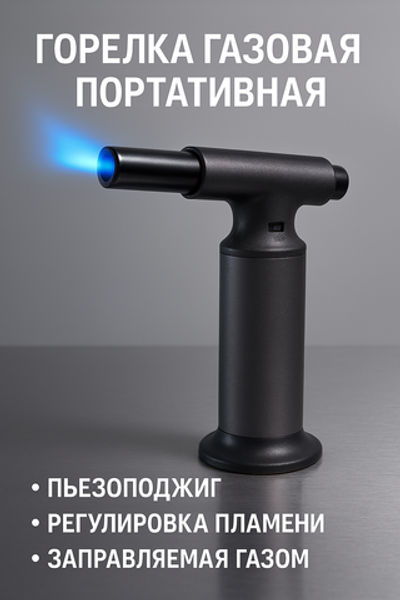 Горелка газовая портативная с пьезоподжигом, заправляемая JY-C52