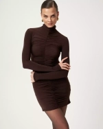 Платье Flana mini, Шоколадное