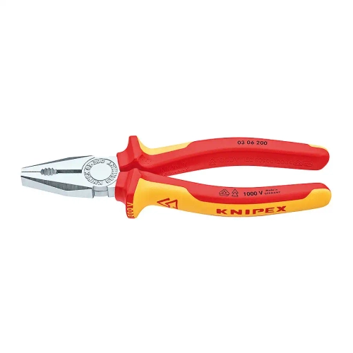 Плоскогубцы комбинированные хромированные 200 мм Knipex 03 06 200 SB