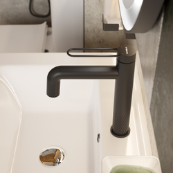 Смеситель для раковины STWORKI Левангер S07010BK матовый черный