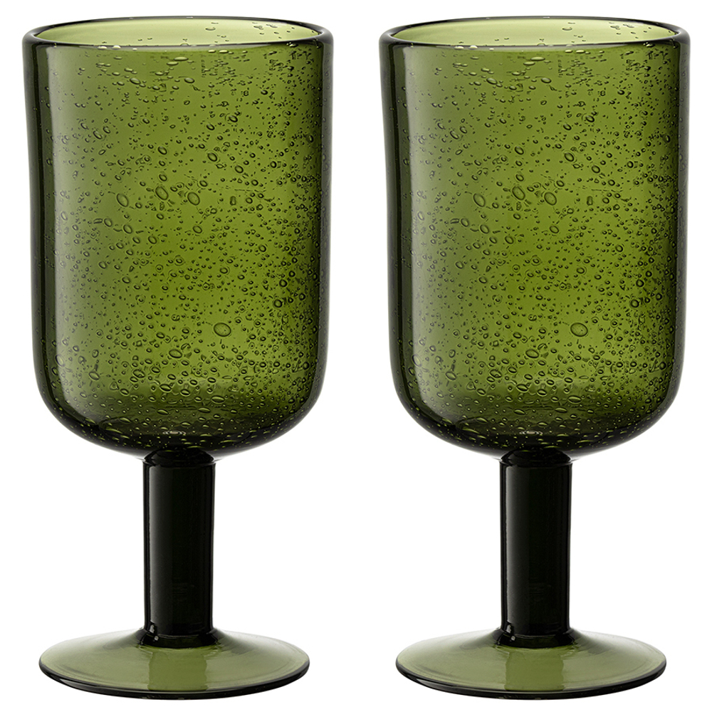 Набор бокалов для вина flowi, 410 мл, темно-зеленые, 2 шт.
