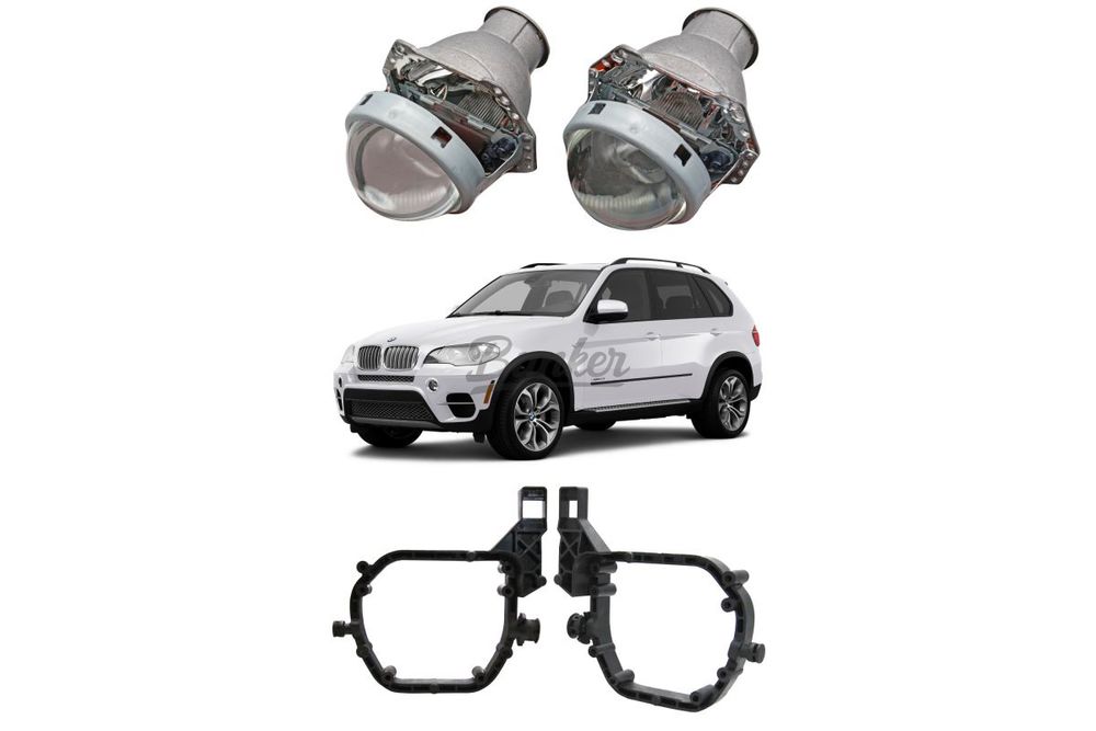 Готовый комплект для замены штатных линз Bosch AL, автокоррекор, BMW X5 E70 2006-2013 Тип №1