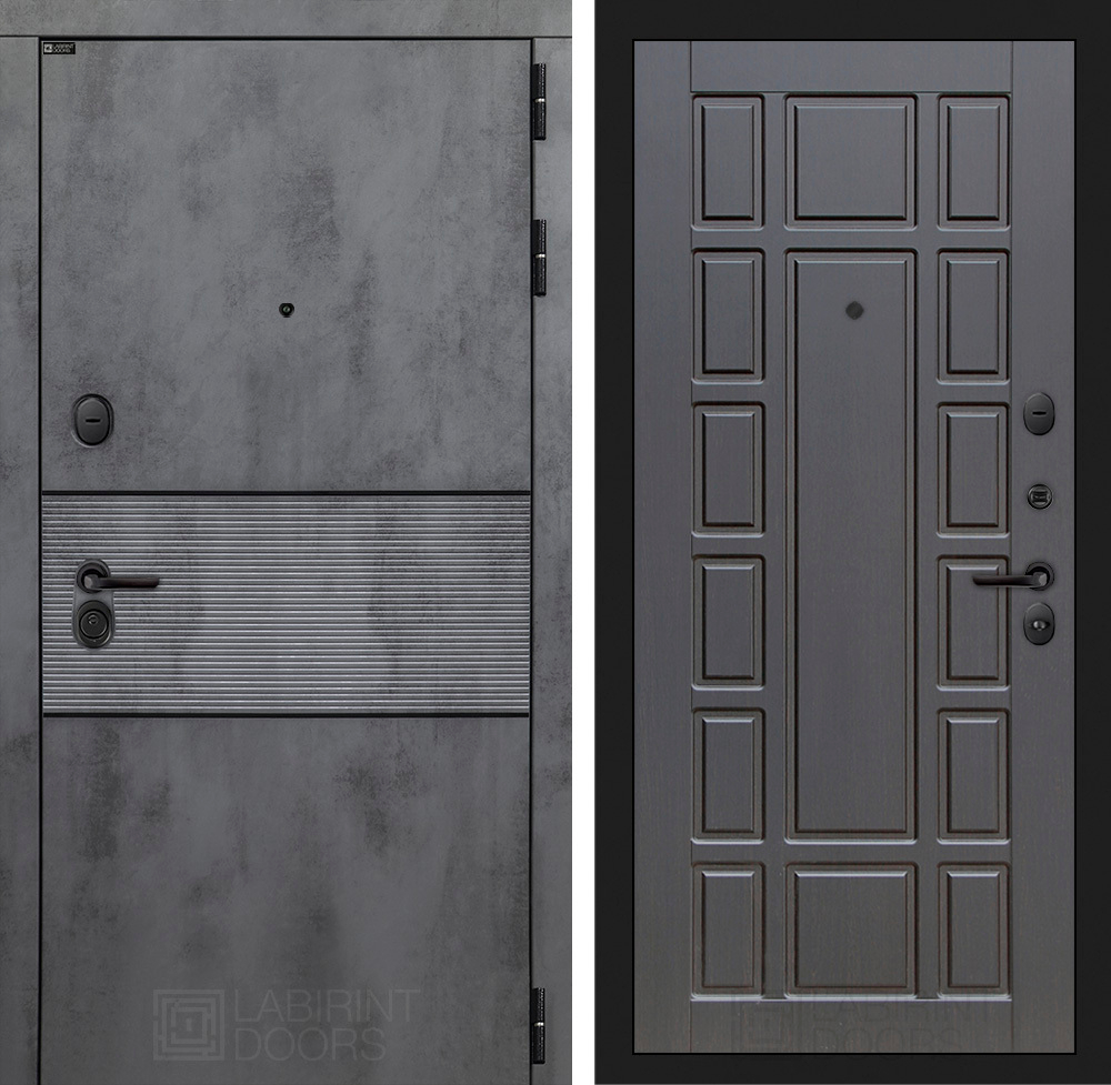 Дверь входная Лабиринт INFINITY  12 Венге  металлическая
