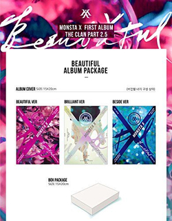 Альбом MONSTA X - BEAUTIFUL 1st Album RANDOM Version