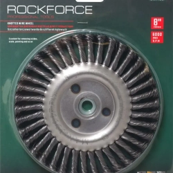 Кордщетка дисковая стальная витая для УШМ 200мм, в блистере RockForce##Rock FORCE RF-BWF108