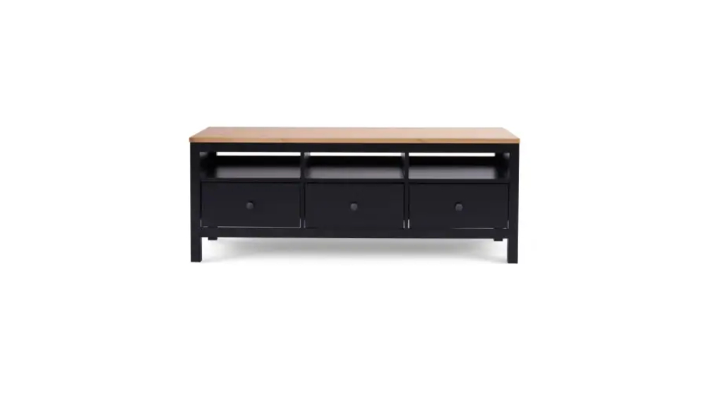 Тумба под ТВ - аналог IKEA HEMNES / ХЕМНЭС/ ХЕМНЕС / КЫМОР / ИКЕА 148х57х47 см, черный/светло-коричневый