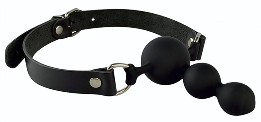 Черный кляп-пробка на регулируемых ремешках (Цвет: черный)