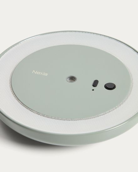 Портативный потолочный светильник Porte из светло-зеленого алюминия Ø 16 см