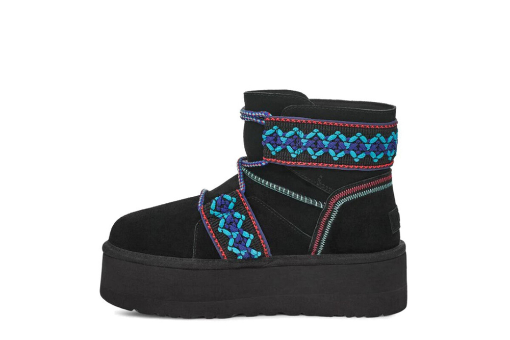 UGG Classic Mini II Braid Platform Black