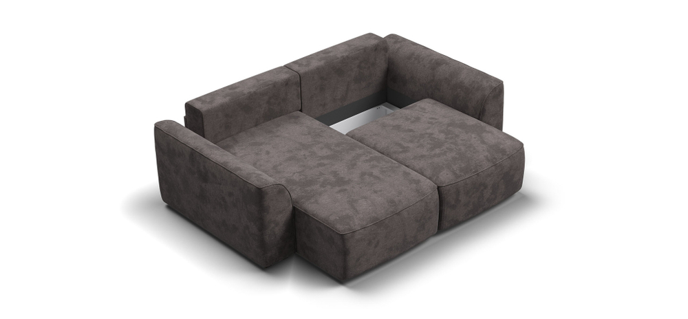 Угловой диван KING MODOOL Велюр Alkantara серый