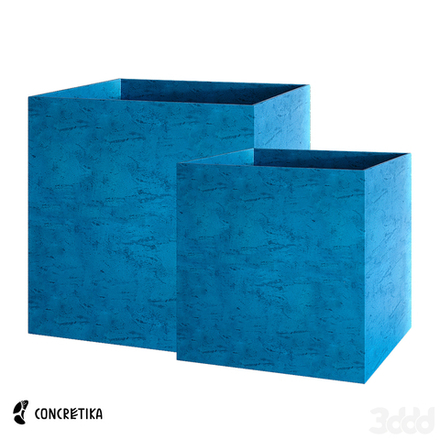 Кашпо CUBE COBALT BLUE 50 x 50 x 50