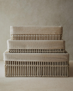 Zara Home Корзина из нержавеющей стали, цвет бежевый, 28 см