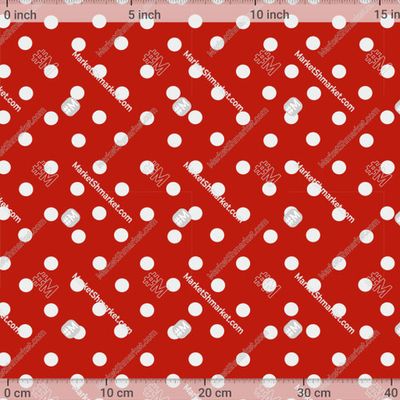Белый горох на красном фоне by KabolovaPatternDesign 476 DPI