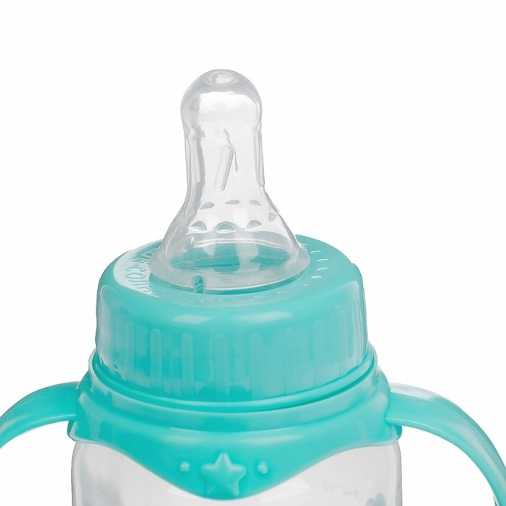 2969892 Бутылочка для кормления «Нежное облачко» детская, с ручками, 150 мл, от 0 мес., цвет би
