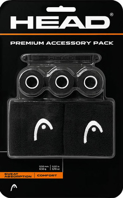 Теннисные напульсники Head New Premium Accesory Pack 3P - Black
