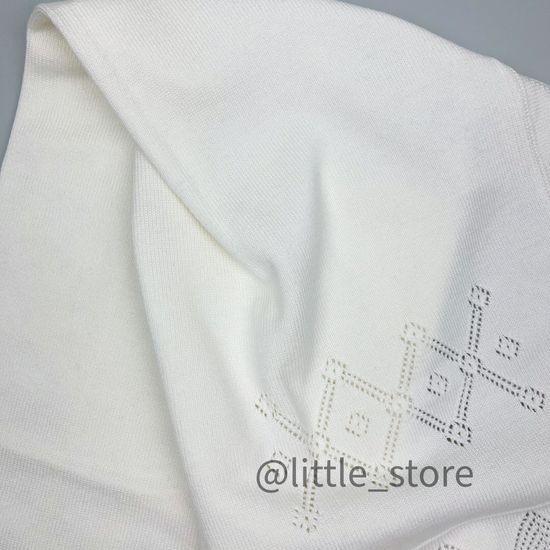 Плед вязаный "Tenderness" Молочный, 85х90