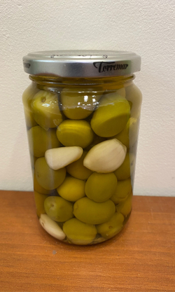 Оливки Torremar с чесноком и розмарином 350 гр в ст/б Испания