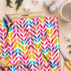 Ткань премиум бифлекс калейдоскопические краски