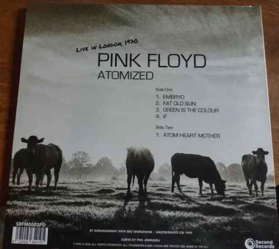 Pink Floyd - Atomized (John Peel's Sunday Concert: BBC Paris Theatre London, 19th July 1970) - White LP