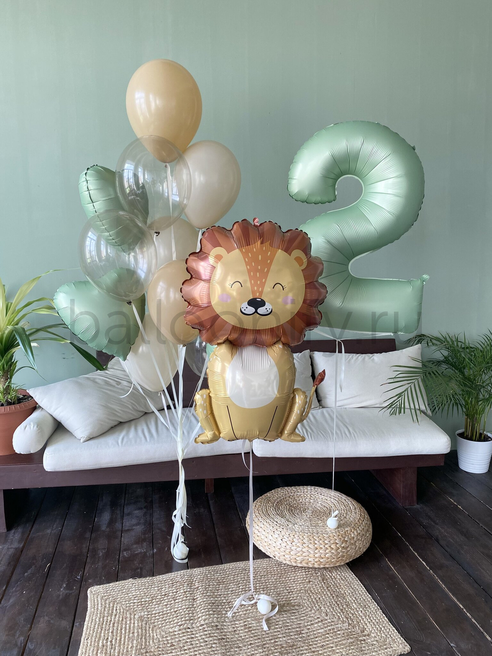 Набор шаров "Солнечный лев" с цифрой