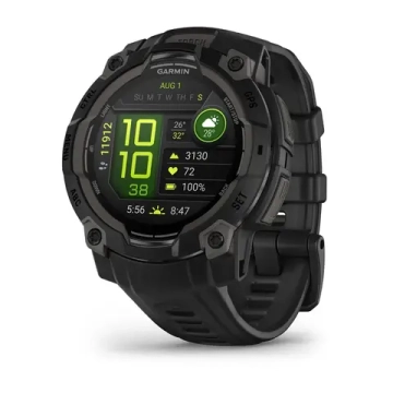 Смарт часы Instinct® 3 – 45 мм, AMOLED, черный корпус с черным ремешком