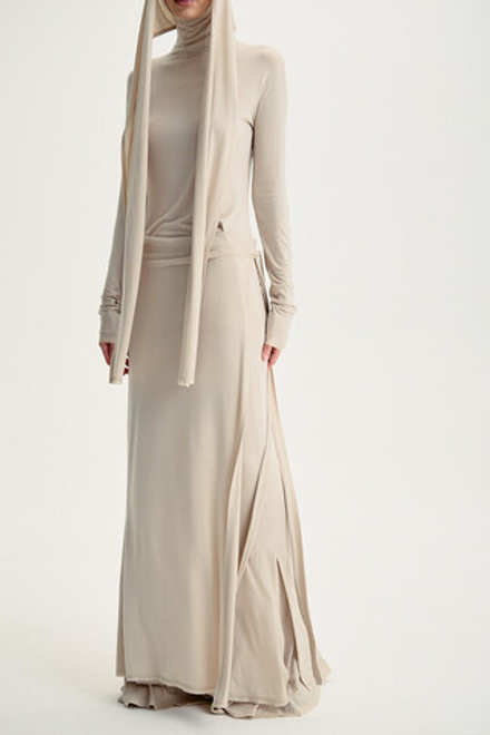 Юбка на запах бежевая