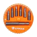 Набор бит 7 предм. магнитный адаптер для бит, пластиковый кейс ЕРМАК