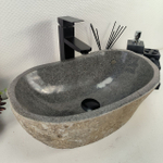 Каменная раковина из речного камня RS-04937 (49*30*16) 0856 из натурального камня