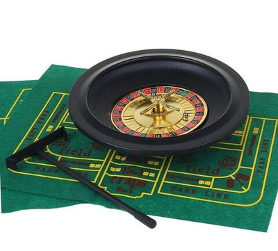 Игра набор 5 в 1 Game Set рулетка: 2 шар, 4 кубика, 1 колода, 100 фишек, сукно