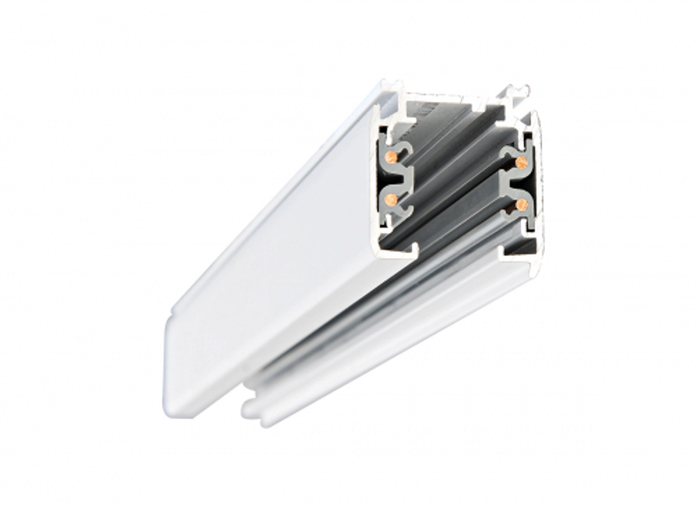 Трёхфазный алюминиевый шинопровод накладной/подвесной, 1 м, белый