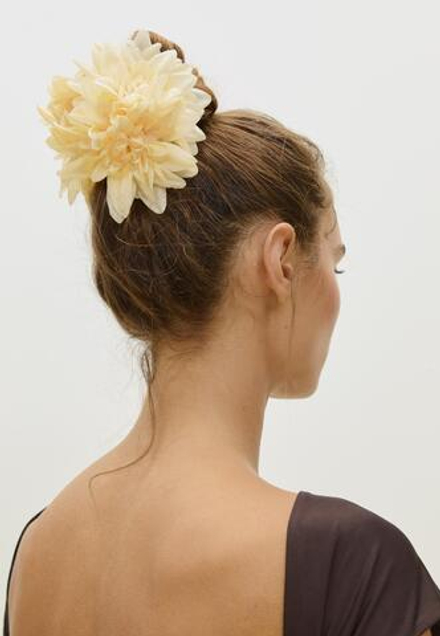STRADIVARIUS Заколка для волос с цветком из ткани, желтый